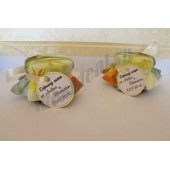 Подарки для гостей (мини баночки варенья/меда) "лимонная роза"